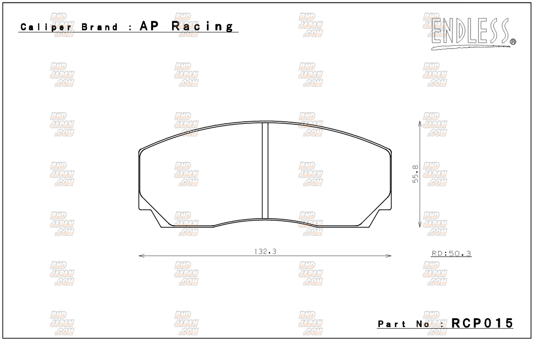 Endless Brake Pads Set Super Street M-Sports SSM AP Racing Alcon TRUST 4 Pot - RCP015 16mm